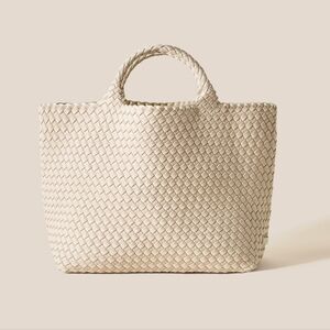 Naghedi Ecru Medium St Barths Tote Bag New